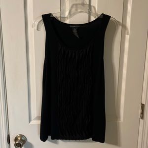 Black tank with ruffles